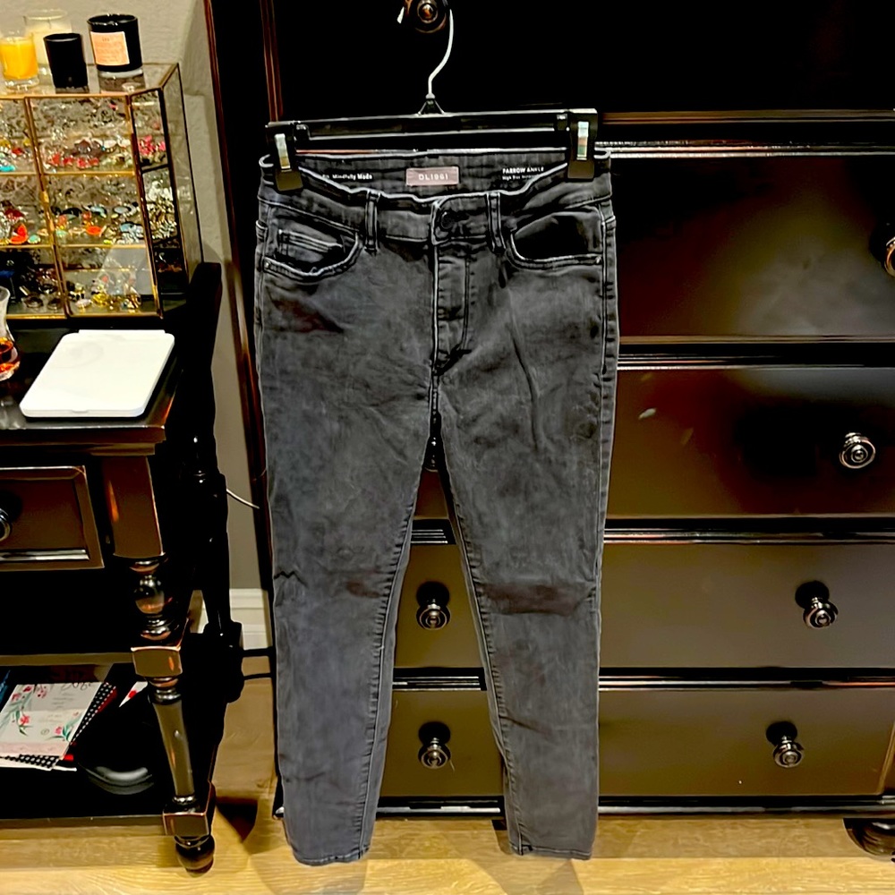 Farrow ankle DL1961 high rise skinny grey denim size 26
